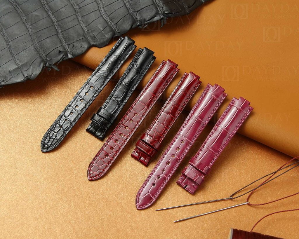 Custom-alligator-leather-strap-for-Cartier-Ballon-Bleu-de-pin-buckle-watch-band
