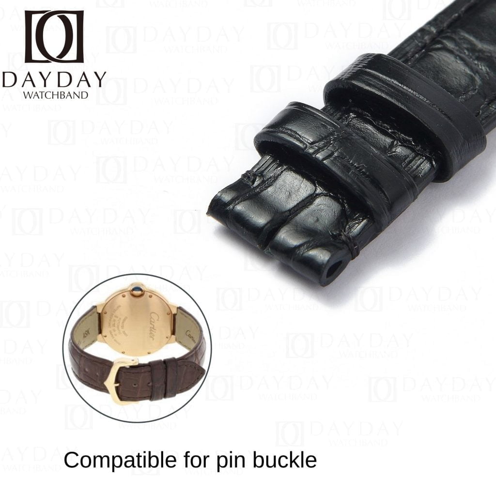 Custom-alligator-leather-strap-for-Cartier-Ballon-Bleu-de-pin-buckle-watch-band