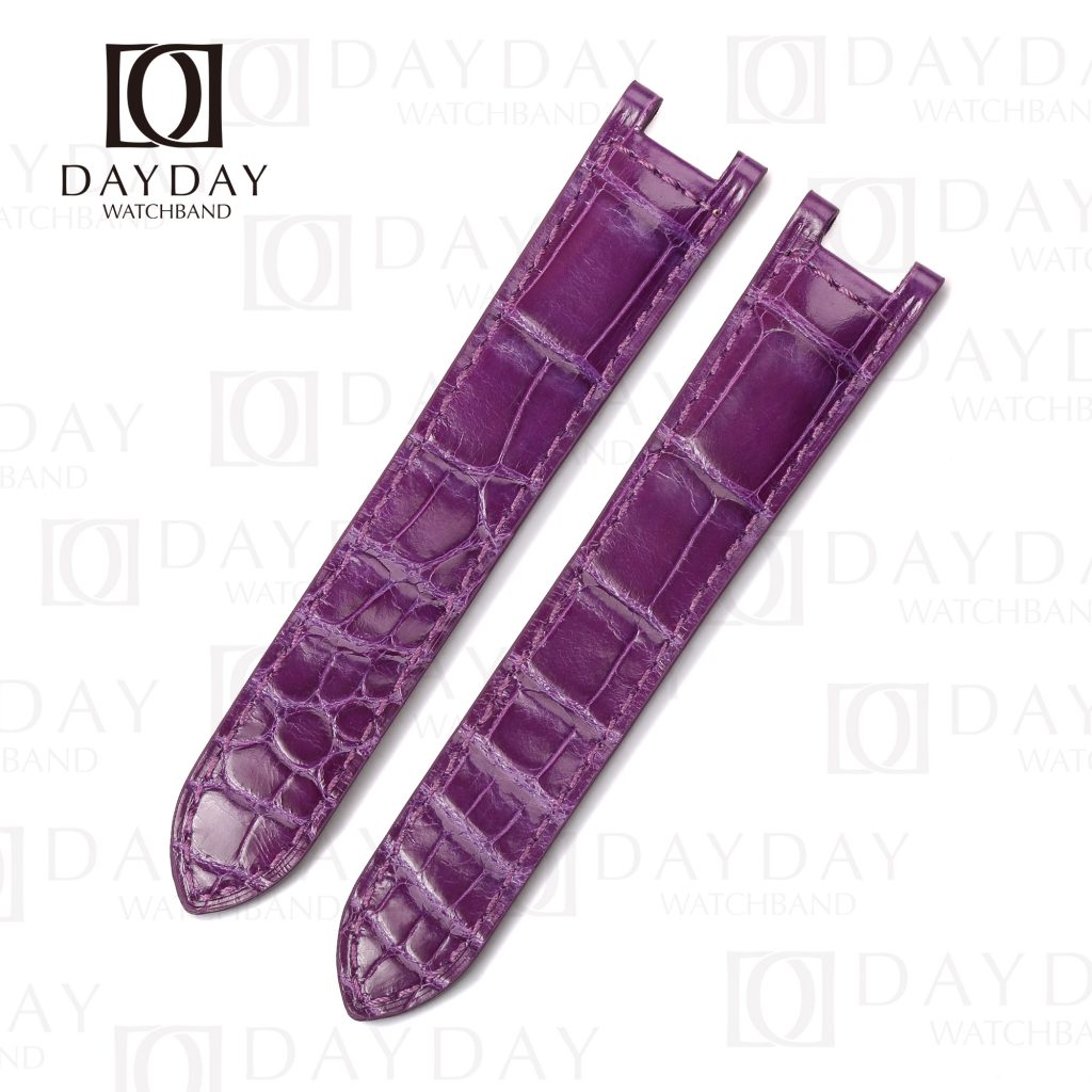 Custom best quality leather purple watch strap replacement for Pasha de Cartier luxury watches watchbands for sale