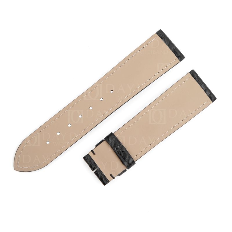 Custom-black-alligator-leather-watch-band-for-Cartier-Tank-solo-pin-buckle