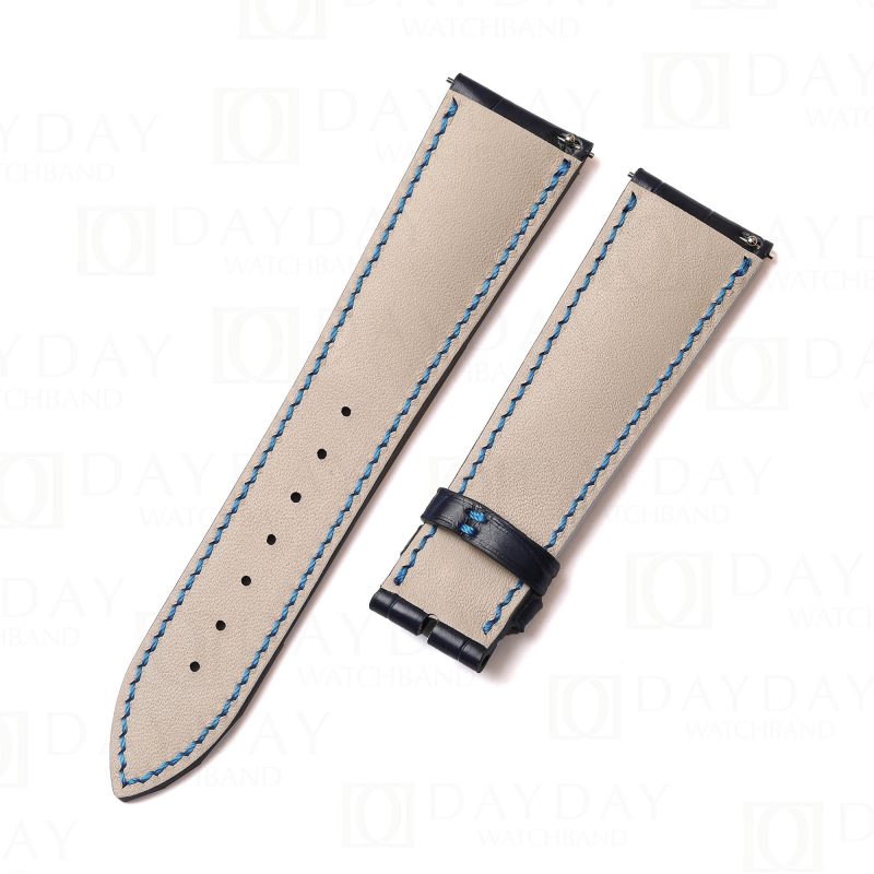 Custom handmade Black alligator leather watch straps replacement for Franck Muller Casablanca 8880 Conquistador, Long Island for sale aftermarket (2)