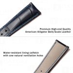 Custom handmade Black alligator leather watch straps replacement for Franck Muller Casablanca 8880 Conquistador, Long Island for sale aftermarket (3)