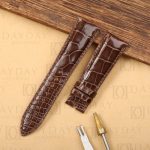 Custom handmade High gloss Brown alligator leather watch straps replacement for Franck Muller Casablanca 8880 Conquistador, Long Island for sale aftermarket (1)