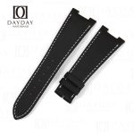 Custom handmade replacement Black calfskin leather watchband for Patek Phillipe Nautilus PP 5711 5712 strap