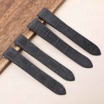 Custom handmade replacement aftermarket black alligator leather watch band for Cartier Santos quickswitch strap 19mm 21mm