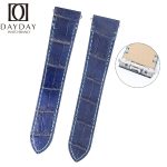 Custom-handmade-replacement-aftermarket-blue-alligator-leather-watch-band-for-Cartier-Santos-quickswitch-strap-19mm-21mm