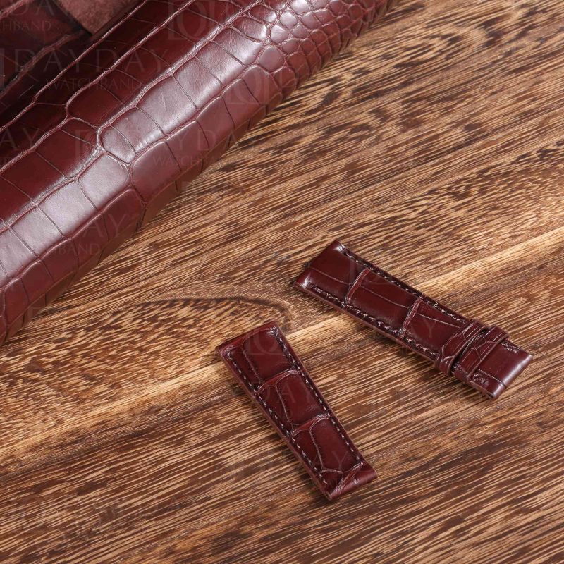 Custom-handmade-replacement-brown-alligator-leather-watch-band-for-Rolex-Daytona-strap-20mm