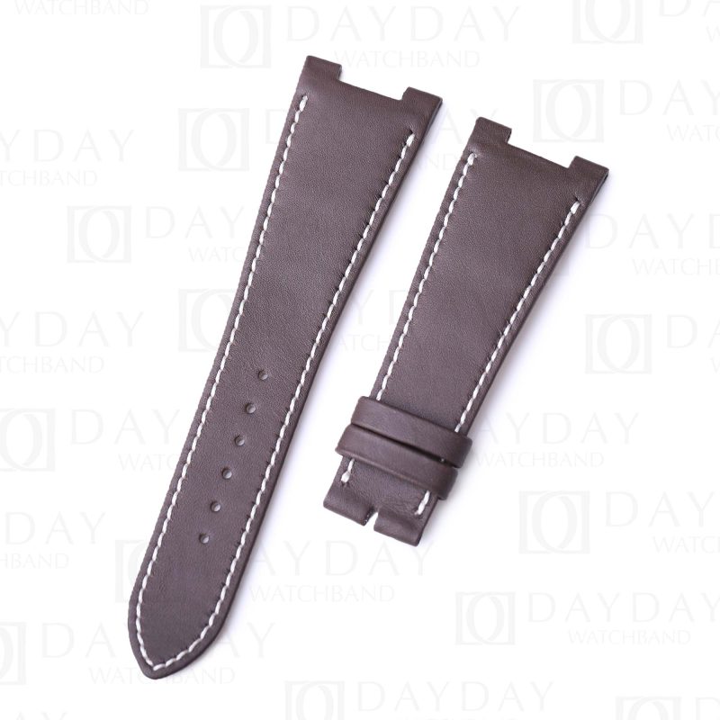 Custom handmade replacement brown calfskin leather watchband for Patek Philippe PP Nautilus 5711 5712 strap