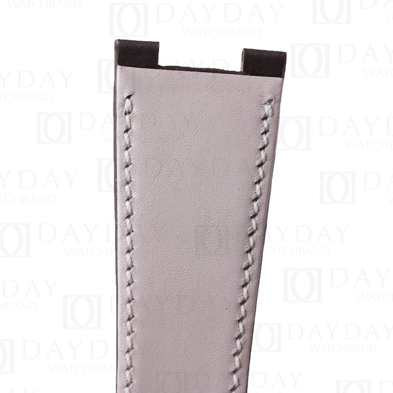 Custom handmade replacement brown calfskin leather watchband for Patek Philippe PP Nautilus 5711 5712 strap
