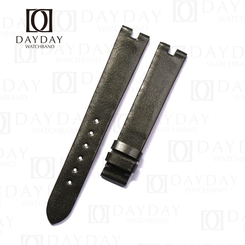 Custom handmade strap for Bvlgari B.zero1 Dark Green patent leather watch band