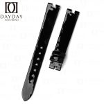 Custom handmade strap for Bvlgari B.zero1 black patent leather watch band