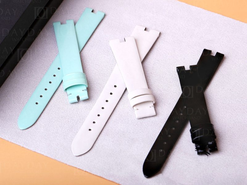 Custom handmade strap for Bvlgari B.zero1 black patent leather watch band