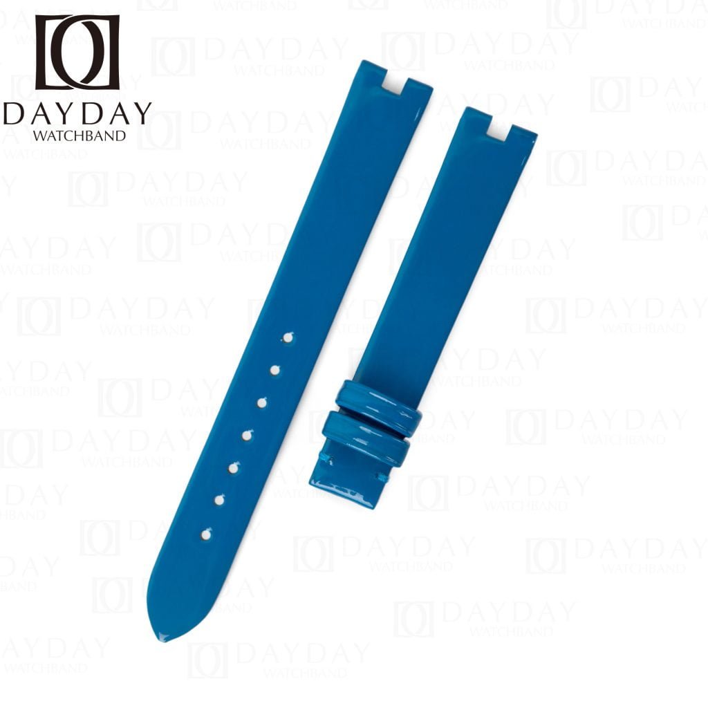 Custom-handmade-strap-for-Bvlgari-B.zero1-blue-patent-leather-watch-band-