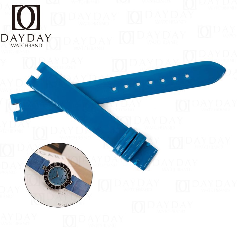 Custom-handmade-strap-for-Bvlgari-B.zero1-blue-patent-leather-watch-ban