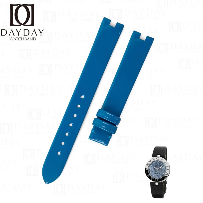 Custom-handmade-strap-for-Bvlgari-B.zero1-blue-patent-leather-watch-ban