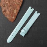 Custom handmade strap for Bvlgari B.zero1 ice blue patent leather watch band (5)