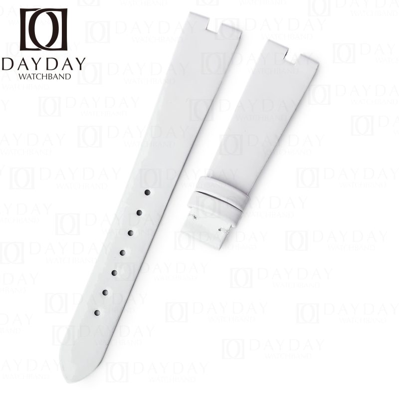Custom-handmade-strap-for-Bvlgari-B.zero1-white-patent-leather-watch-band