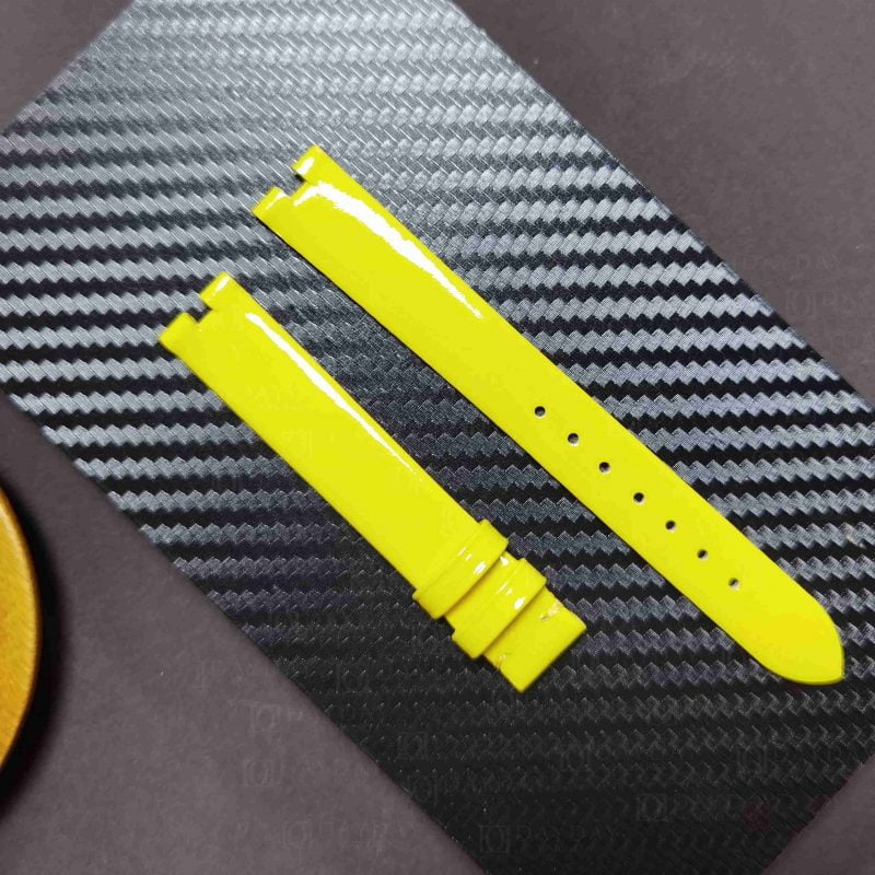 Custom-handmade-strap-for-Bvlgari-B.zero1-yellow-patent-leather-watch-band-replacementCustom-handmade-strap-for-Bvlgari-B.zero1-yellow-patent-leather-watch-band-replacement