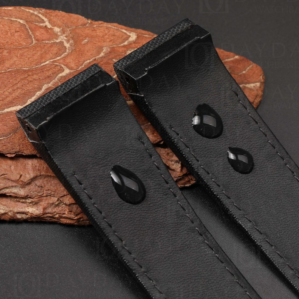 Custom handmade straps for Cartier santos 100 Midsize Large XL quickswitch nylon canvas strap Black watch band replacement for sale (3)