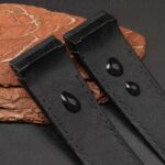 Custom handmade straps for Cartier santos 100 Midsize Large XL quickswitch nylon canvas strap Black watch band replacement for sale (3)