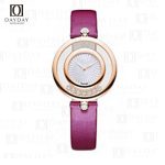 Custom red satin watch bands for Chopard happy Diamonds for sale