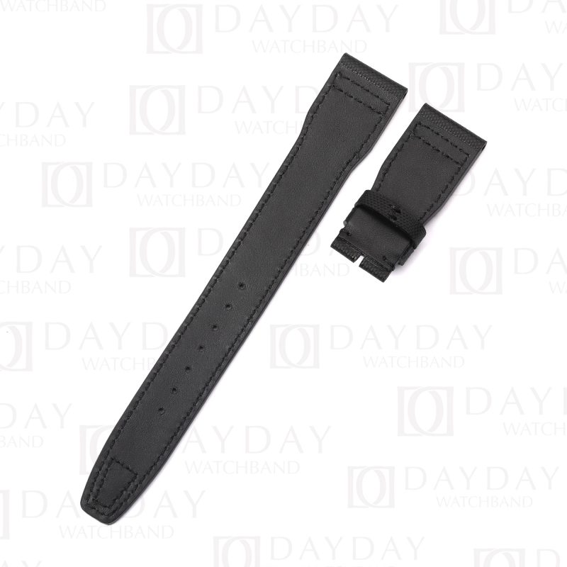 Custom replacement Black Canvas Nylon watch Straps for IWC Big Pilot Strap (1)