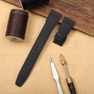 Custom replacement Black Canvas Nylon watchbands for IWC Big Pilot Strap (1)