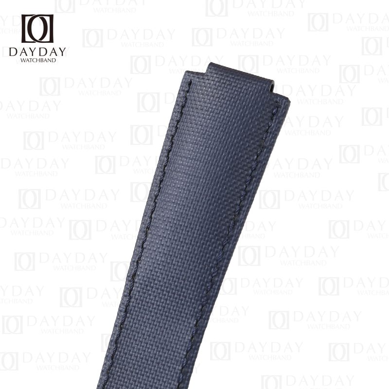 Custom replacement black canvas nylon watchbands for Cartier Ballon Bleu strap (4)