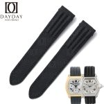 Custom replacement blue canvas nylon strap for Cartier Roadster watch band 20mm 19mm