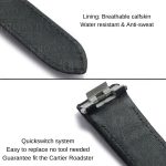 Custom replacement blue canvas nylon strap for Cartier Roadster watch band 20mm 19mm