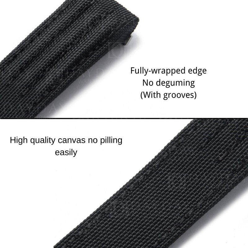 Custom replacement blue canvas nylon strap for Cartier Roadster watch band 20mm 19mm