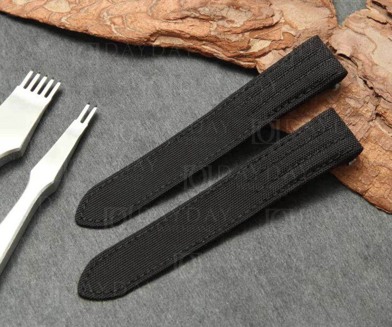 Custom replacement blue canvas nylon strap for Cartier Roadster watch band 20mm 19mm