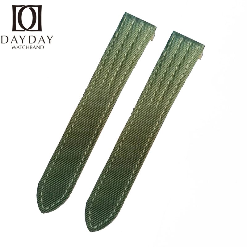 Custom replacement blue canvas nylon strap for Cartier Roadster watch band 20mm 19mm