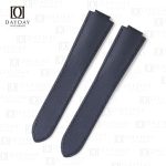 Custom replacement blue canvas nylon watchbands for Cartier Ballon Bleu PVD strap (1)