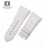 Custom white Alligator leather straps for Cartier Tank Divan watchband