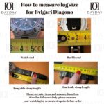 Daydaywatchband how to measure leather watch strap band replacement lug size for Bvlgari Diagono 38mm 40mm 42mm