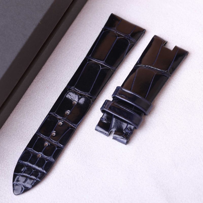 Drake Blue alligator leather watch bands for Breguet Reine