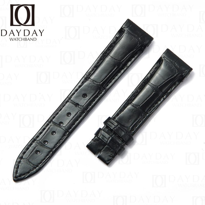 Custom bespoke Black Alligator leather watch strap band replacement for Franck Muller King Conquistador 8001 8002 8005 8006 SC