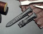 Custom bespoke Black Alligator leather watch strap band replacement for Franck Muller King Conquistador 8001 8002 8005 8006 SC