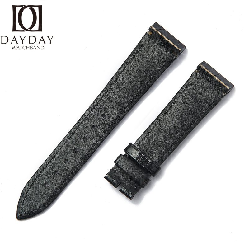 Custom bespoke Black Alligator leather watch strap band replacement for Franck Muller King Conquistador 8001 8002 8005 8006 SC