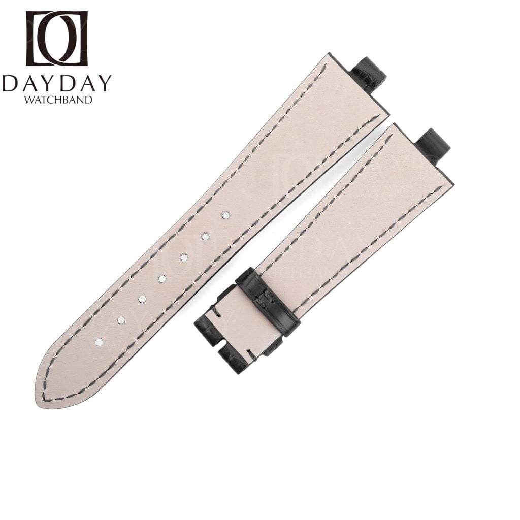 Handcrafted-Bvlgari-Aluminium-watch-black-Leather-Strap-for- sale
