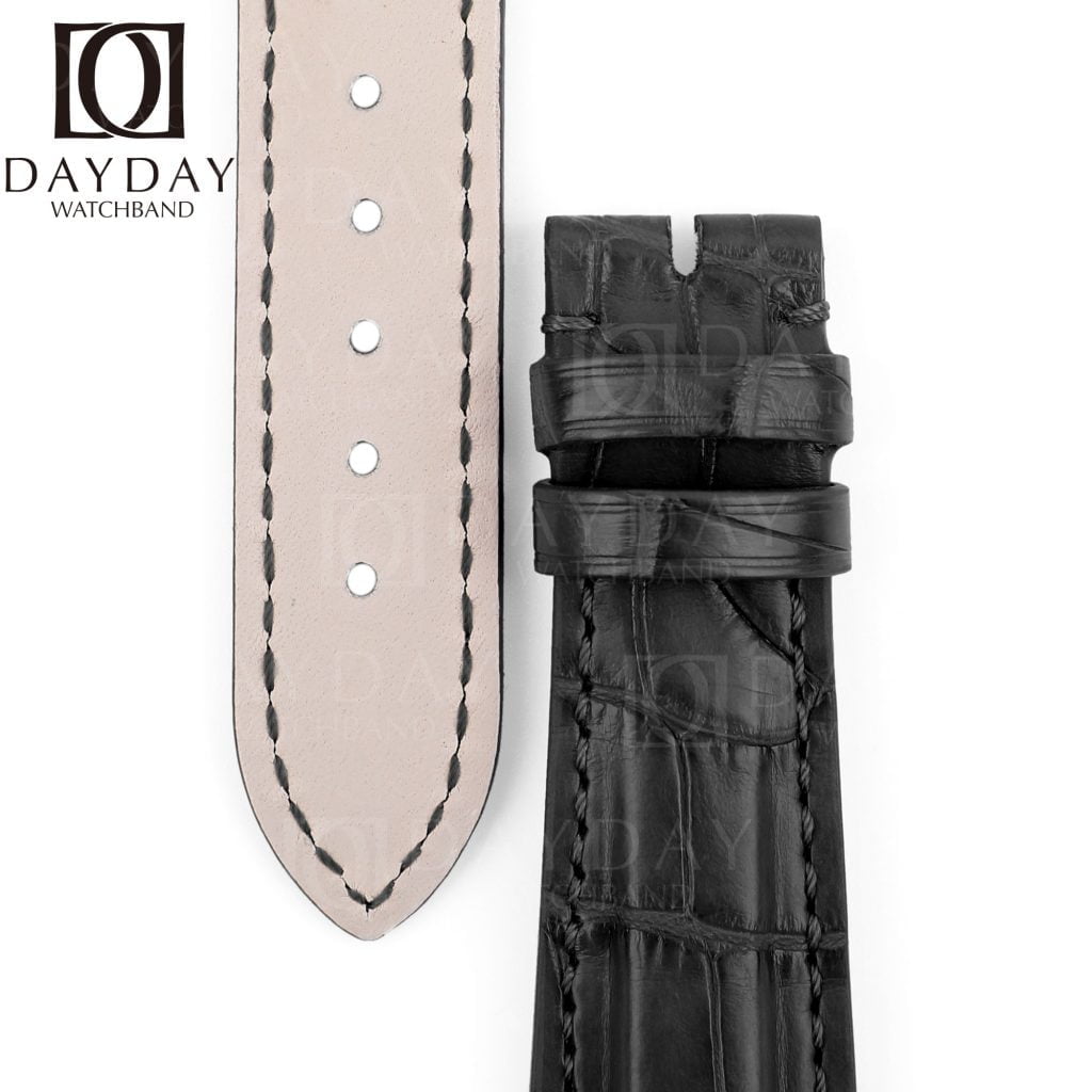 Handcrafted-Bvlgari-Aluminium-watch-black-Leather-Strap-for- sale