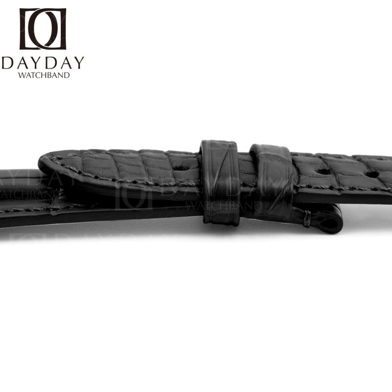 Handcrafted-Bvlgari-Aluminium-watch-black-Leather-Strap-for- sale