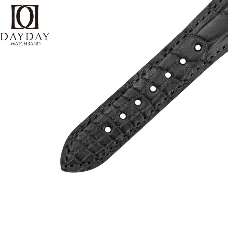 Handcrafted-Bvlgari-Aluminium-watch-black-Leather-Strap-for- sale