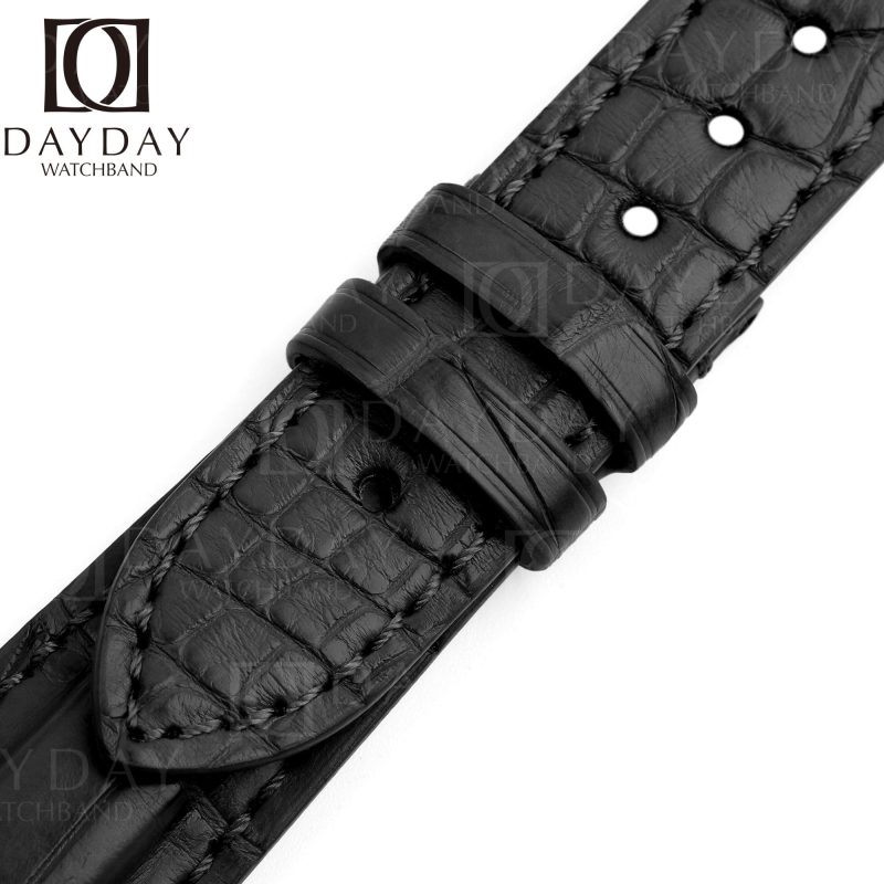 Handcrafted-Bvlgari-Aluminium-watch-black-Leather-Strap-for- sale