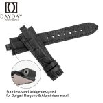 Handcrafted-Bvlgari-Aluminium-watch-black-Leather-Strap-for- saleHandcrafted-Bvlgari-Aluminium-watch-black-Leather-Strap-for- sale