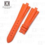 Handmade Orange Leather Strap for Bvlgari Diagono watch