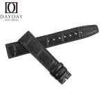 Custom Handmade-black-alligator-leather-watch-band-Schaffhause Portugieser Santoni-for-IWC-Portofino-ladies-watch-band for sale aftermarket