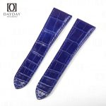 Handmade blue leather watch strap band fit for Cartier Calibre