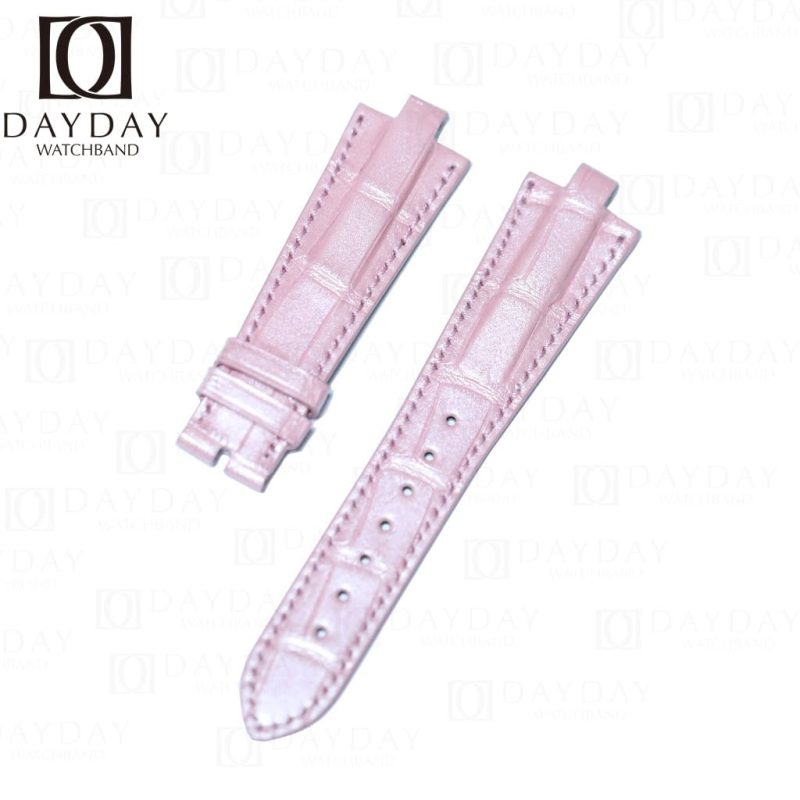 Handmade-pink-Leather-Strap-for-Bvlgari-Diagono-watch
